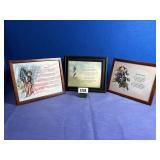3 Picture Frames w/Prints: Our Friendship, My...
