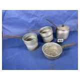 4 Pc Set Vintage Vick's Alum Cook Pan w/Lid...