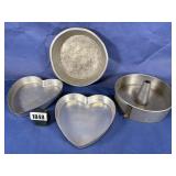 Vintage Illinois Pure Alum Cast Pot, 2 Heart...