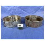 Vintage (2) Angel Food Cake Pane w/Central Tube...