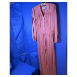 Vintage Long Dress w/Long Sleeves, Gathered...