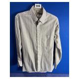 Size 15.5 Mens, John Henry Light Green Strip Shirt