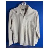 Size 16 Mens, Nordstrom, Tan Pen Strip Shirt