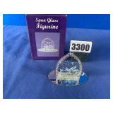 New Spun Glass Figurine; 2 Swans