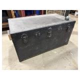 Vintage Travel Trunk, Latches, Divided Interior...