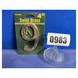 New Hillman Solid Brass House Number, 4', '9'