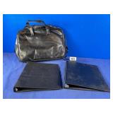 Black Vinyl Brief Case 18x12' & 2 1.5' Black...