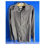 Size 16 Mens, Van Heusen Brown Plaid Shirt