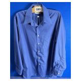 Size 16 Mens, Van Heusen Med. Blue Shirt