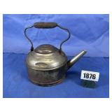 Vintage Copper Bottom Tea Pot w/Spout, Wood &...