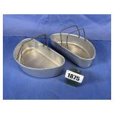Vintage (2) Aluminum Mess Kit Pot for Military...