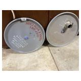 2 55 Gallon Drum Lids w/1-Pipe Top Opening