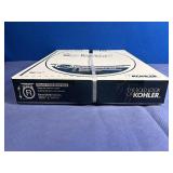 New Kohler Round Front Toilet Seat, White, Plastic