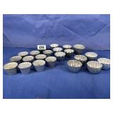 Vintage (5) Seashell Shape Tins, (5) Scalloped...