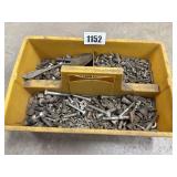 Gold Divided Tray of Assorted Nuts, Bolts, Lag...