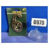 New Hillman Solid Brass House Number, 4', '6'