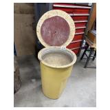 Plastic Trash Can w/Liner Bowl w/Lid Used to...