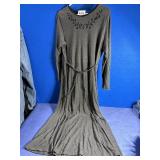 Dress.Com Plus Size, Grey Knit Floor Length...