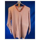 Med Sweater Coral & White Stripped, British...
