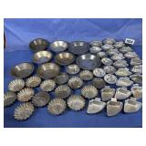 Vintage Metal Cooking Molds & Mini Pie Pans...