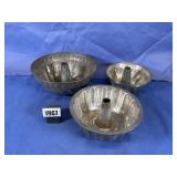 Vintage Fluted 1 Piece Baking/Gelatin Molds,...
