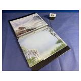 Blue Scrapbook w/Preprinted Decorative Paper