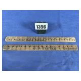 (2) 13 1/2' Yardstick Cut Down w/Holes Drilled