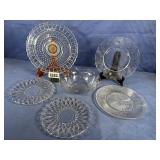 Assorted Serving Plates & 11 1/4' Bubble...