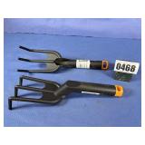 2 New Fiskars Plastic Garden Cultivator