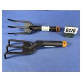 2 New Fiskars Plastic Garden Cultivator