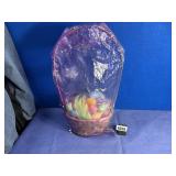 Easter Basket 10x6x22' w/Plastic Eggs, Covered