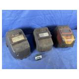 3 Welding Helmets-2 Have Flip Up Shields