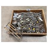 Wood Tray of Misc Hardware Bolts, Nuts, 10'...