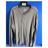 Men's 2XL Black Knit Long Sleeve Polo Shirt, 3...