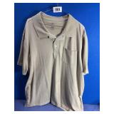 Men's 3XL Tan George Polo Shirt 3 Button