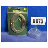 New Hillman Solid Brass House Number, 4', '0'