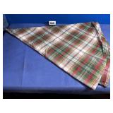 Green & Red Plaid Round Tablecloth, 64'Diameter