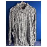 Men's XXL Chaps Blue Plaid Long Sleeve Dress...