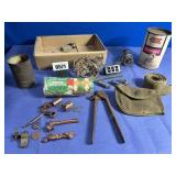 Box of Copper, Green Canvas Hatchet Cover &...