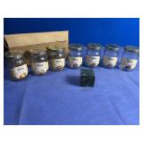 7 Knottsberry Farm Used Jelly Jars w/Lids