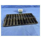 Antique Cast Iron Gem Pan: 7.25x14', 22 Section...