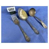 Serving Set, French Plate, Fork, Ladle & Server