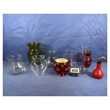Variety of Vases, Qty: 9, Telaflora, Green, Bud...