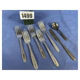 Community Plate, 5 Small Forks, 1 Butter Knife,...