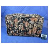 Vintage Floral Material Covered Crate w/Lid,...