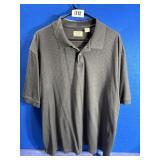Men's XXL Hudson River Black Pattern Print Polo...