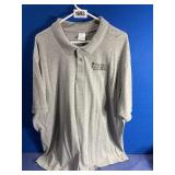 Men's 3XL Gray Polo Shirt 3 Buttons Precision...