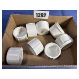 New PVC 1 1/2 Threaded Caps, Qty: 8