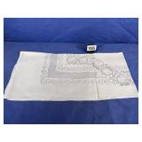 Vintage Table Cloth 48x50', Frayed Edge, Cotton...