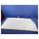 Vintage Table Cloth, 70' Round Eyelet,  Stain